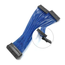  ATX 24Pin 1 to 2 port PSU Male Female Y Splitter Power Supply Extension cable 