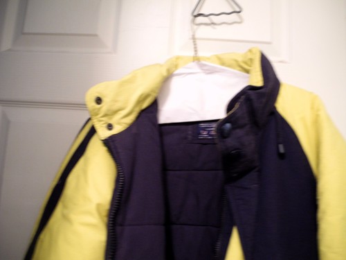 NAUTICA Windbreaker Hooded Puffer Jacket Young Blue & Yellow Size XLARGE20 XL20 - Picture 4 of 9