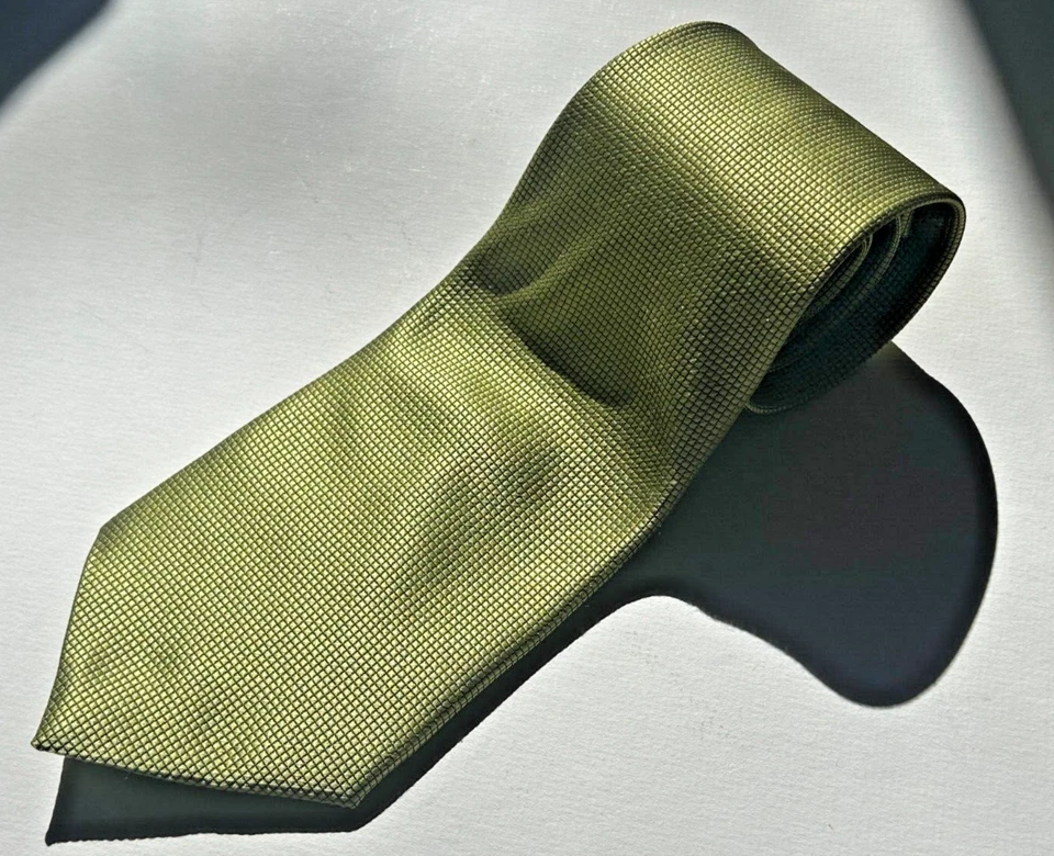 Di Stile Italia Moda Amarillo Verde Corbata Cadena Eslabón Patrón 58"x4" Foto 2 de 4