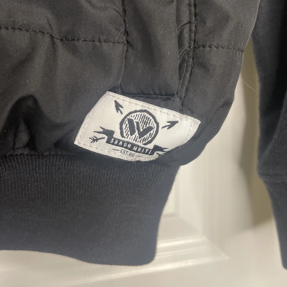 Shaun Blanco Puffer Sudadera Puffer Chaqueta Negro-Gris Talla L/G 12-14 Foto 3 de 4