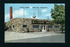 Denmark Wisconsin WI 1948 Steve's Cheese Plant Building on Hwy 41, Mild to Aged