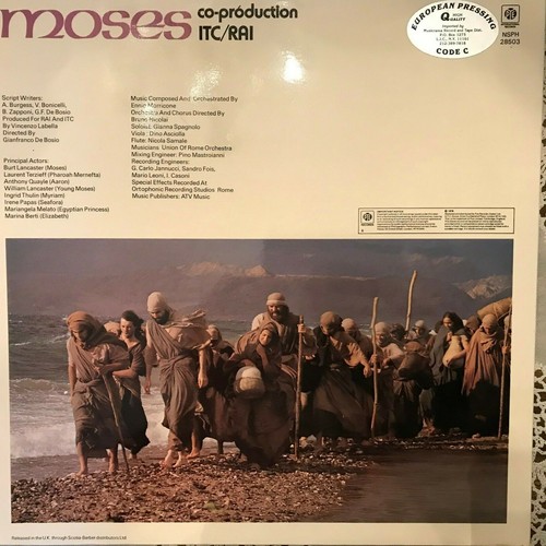MOSES ORIGINAL SOUNDTRACK ENNIO MORRICONE LP VG+ vinyl UK PRESSING - Foto 2 di 2