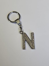 Letter N Key Ring Bling Encrusted With Clear Faux Gems Lots Of Sparkle Letter N Key Ring Bling Encrusted With Clear Faux Gems Lots Of Sparkle