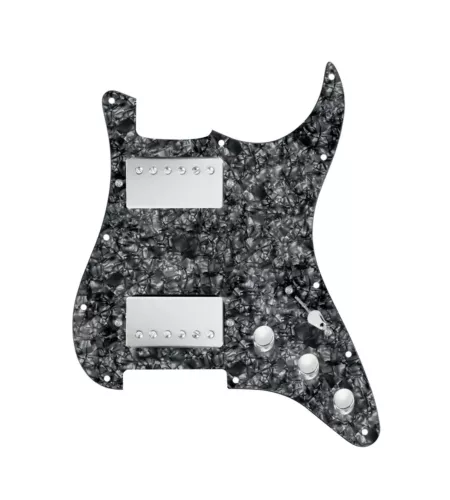 920D Hipster Heaven HH Blk Pearl/Nickel CoolKid Humbucker Pickguard for Strat 5W