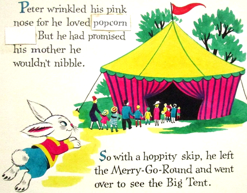1972 PETER RABBIT CIRCUS DOLLIE TINGLE ORIGINAL drawing art BOOK PAINTING tent - Picture 1 of 4