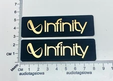 Infinity Kappa 7 Speaker Badge Logo Custom Made 3D Incised Acrylic Pair