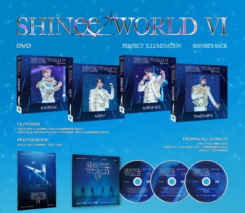 SHINee WORLD VI PERFECT ILLUMINATION:SHINee'S BACK DVD Random Ver. DISC+etc+Gift - Picture 2 of 6