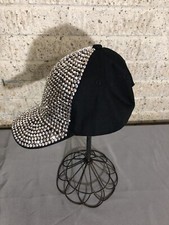 Black  Bling adjustable baseball cap hat Jewel Studded