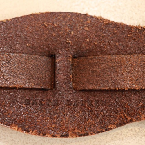 RALPH LAUREN Western Concho Leather Belt Size XS Made in Mexico Brown Silver Y2K - Picture 9 of 11