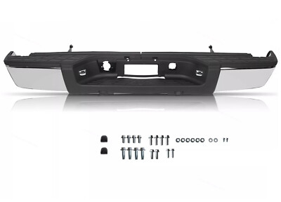 Complete Chrome Rear Bumper For 2007-2013 Chevy Silverado GMC Sierra 1500 Truck