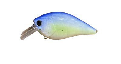 Custom Hand-Painted SquareBill Crankbait w/#6 Hooks; Citrus Shad