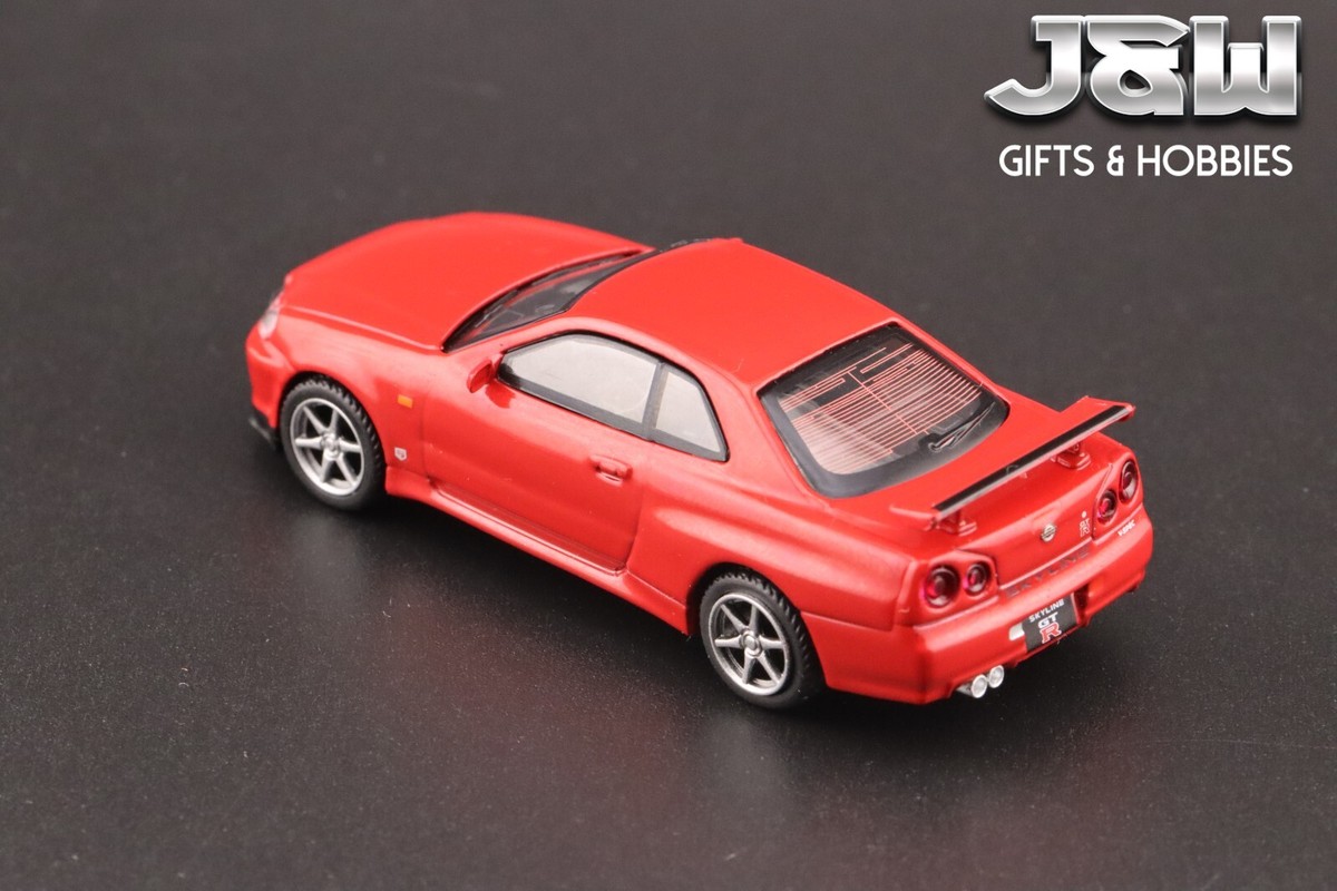 Mini GT Nissan GT-R (R34) V-Spec Active Red #796 1/64 | eBay