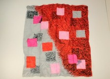 VINTAGE 1970s DECORATIVE VIBRANT WOMENS POLYESTER SCARF 30"x30"