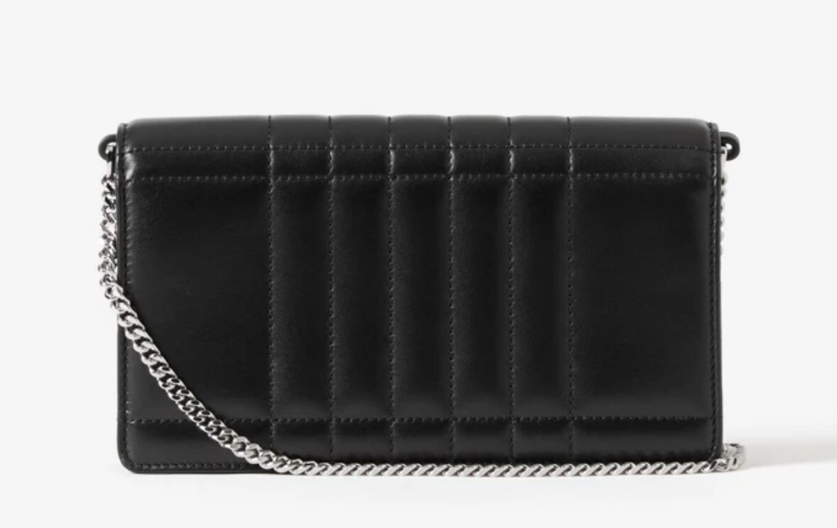 Burberry Lola Clutch Quilted 100percent Authentic And Genuine Black image 3