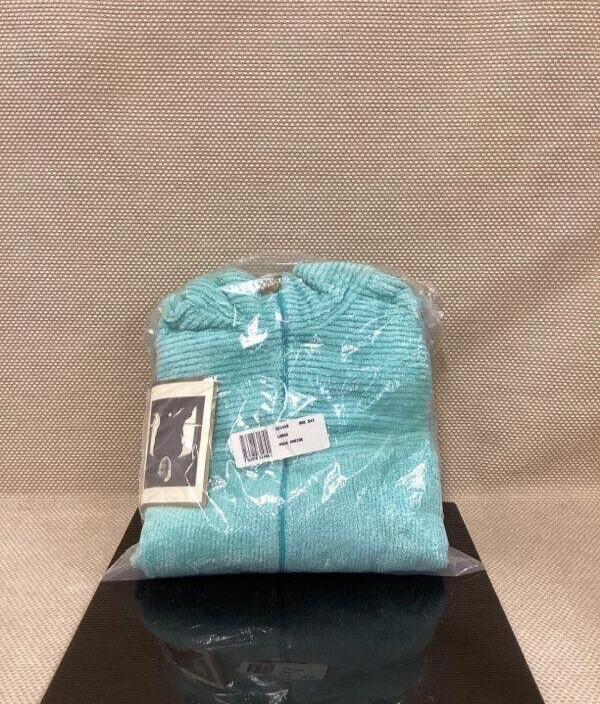 Vintage NWT Stan Herman for QVC AQUA 3/4 Zip Chenille Robe House Coat LARGE NEW eBay