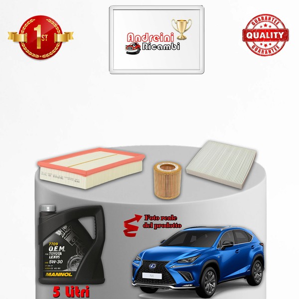 Set Service 3 Filter Und ÖL FüR Lexus Nx 200T 175KW 238CV Von 2014-image