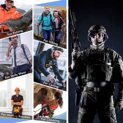 Cinture da uomo casual militare tattico regolabile sgancio rapido pantaloni vita - Foto 9 di 13