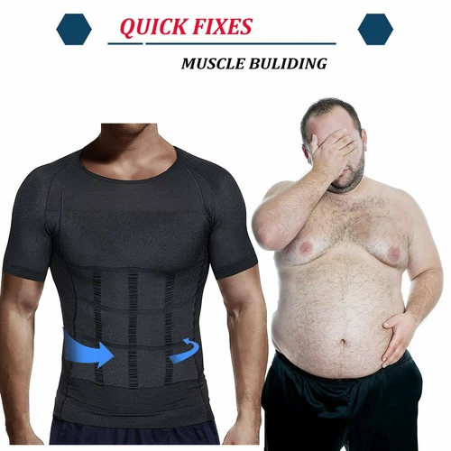 US Gynecomastia Compression Shirt Slimming Men Shapewear to Hide Man Boobs Moobs - Picture 11 of 46