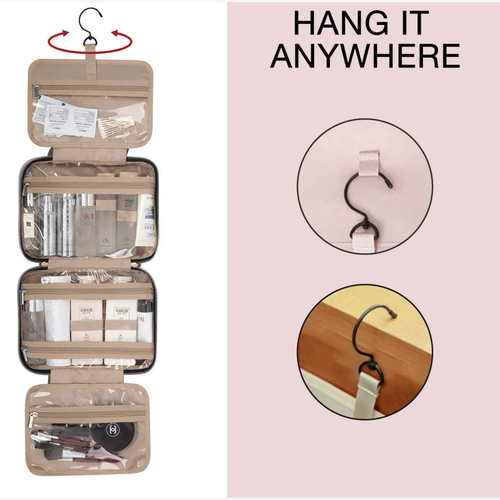 Women travel cosmetic makeup bag toiletry hanging hook organizer storageBAGSMART - Picture 15 of 21