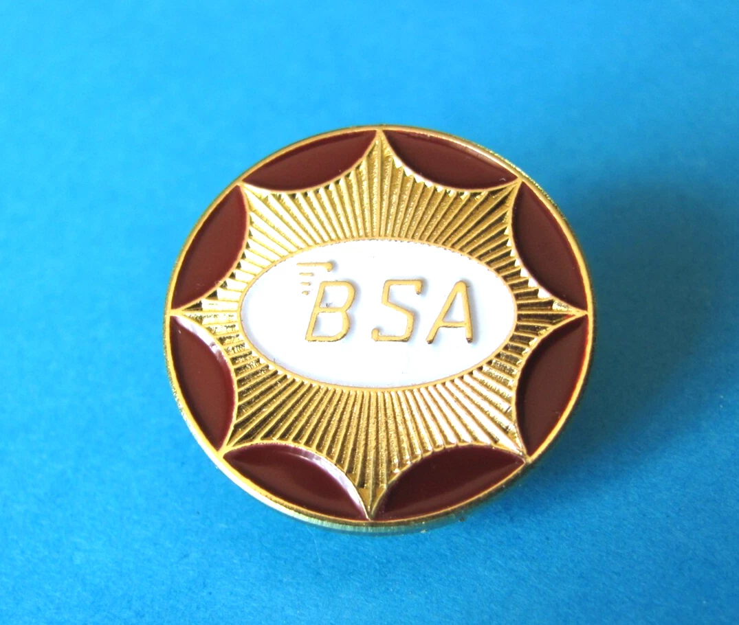 Metalen glazuur Pin Badge BSA motorfiets cirkel (goud