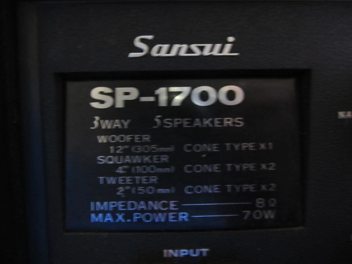 Sansui hotsell 1700 speakers