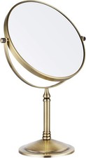 Nicesail Table Mirror Brushed Brass 10x Magnifying Makeup Mirror 360° Swivel 8