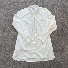 NOA NOA Woman’s Ruffled Shirt / Blouse Size Large White , Danish Quality