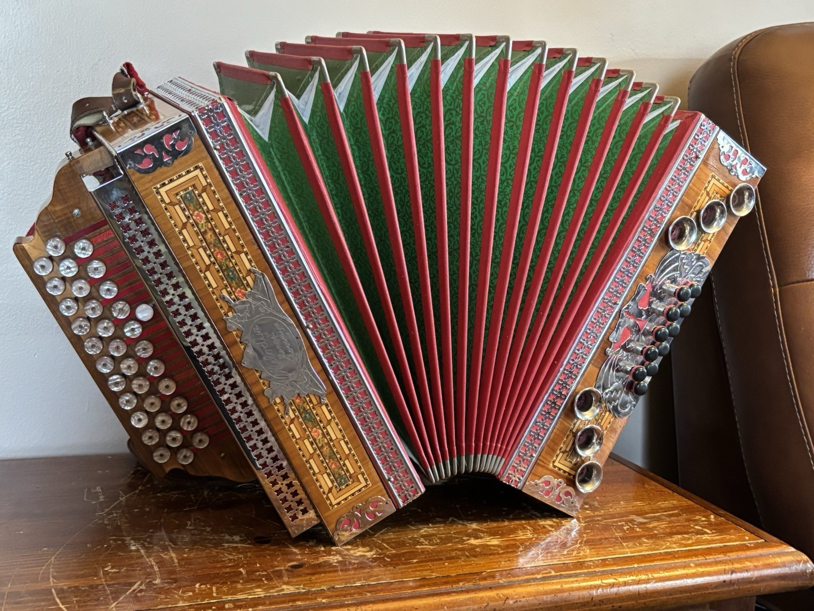 Slovenian Melodija 3 Row Diatonic Button Box Accordion Steirische Harmonika CFBb