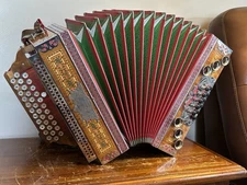 Slovenian Melodija 3 Row Diatonic Button Box Accordion Steirische Harmonika CFBb