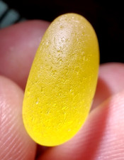 Big Multi: Clear w/a Solid Yellow Hat Real Davenport Beach Sea Glass