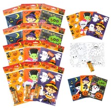 Halloween Coloring Books for Kids with 12 and 48 Crayons Party Favors Prizes