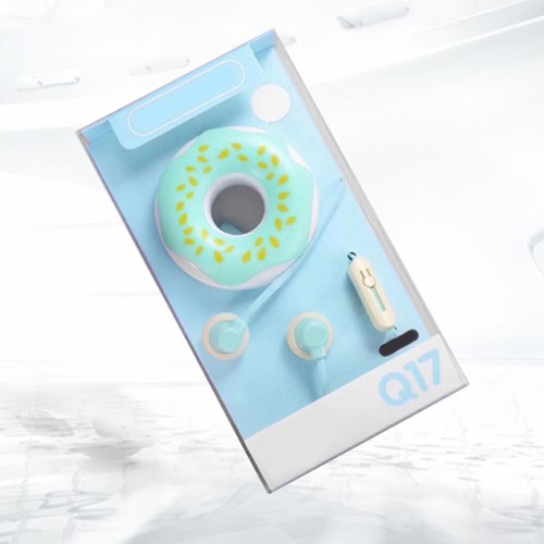 Donuts Macarons In-Ear Earphones Portable Girls Stereo Headphone with Mic - 第 9/12 張圖片