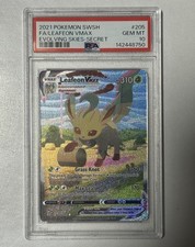 Leafeon VMAX Rainbow Secret Rare Holo Card Evolving Skies 204/203 PSA 10 on eBay