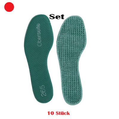 10 STÜCK NEU BW EINLEGESOHLEN GRÜN F.KAMPFSCHUH FÜR TRÖDEL FLOHMARKT