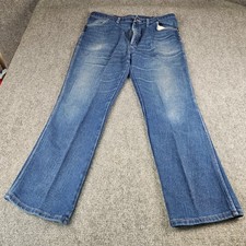 Wrangler 947STR Mens Slim Fit Cowboy Cut Blue Denim Jeans 38x30 Made in USA