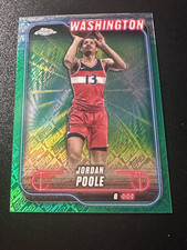 2024-25 Topps Chrome Green Logo Refractor Jordan Poole #8. SP Wizards 