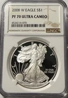 2008-w American Silver Eagle - perfect NGC  PF70 Ultra Cameo