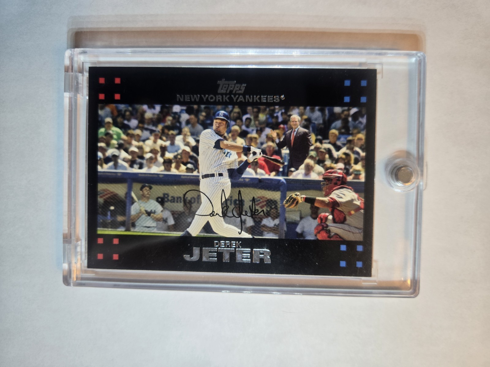 2007 Topps Derek Jeter SP w/ Mantle & Bush #40