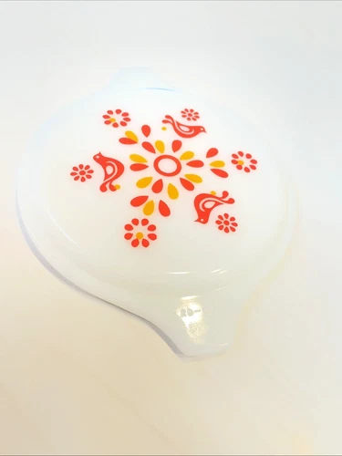Pyrex Vintage Friendship Red Birds Casserole Replacement Lid 25-C 29 LID ONLY