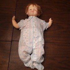 Vintage 1974 Horsman Composition  Cloth Doll Eyes Open / Close