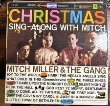 Mitch Miller Christmas Sing Along With Mitch LP Columbia 6 Eye Stereo Book VG