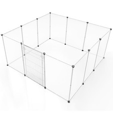 BRIAN  DANY Dog Playpen Portable Small Animals Indoor Transparent Fence Gate