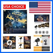3D Dynamic Christmas Projector Lights Outdoor Indoor-2025 Upgrade Santa in Sl...