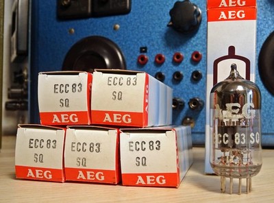 Konvolut 6x Röhre AEG ECC83 SQ = Sovtek E83CC ungebraucht / NOS + geprüft