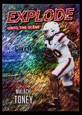 Malachi Toney 2/4 2026 Leaf Metal Football Explode Miami Hurricanes