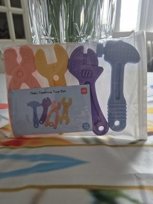 4Pack Soft Silicone Teething Toys  3+ Months Relief Soothe Babies Gums Set NEW