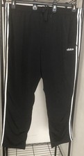 Men's Adidas Track Pants Size 3XL Black with White Stripes