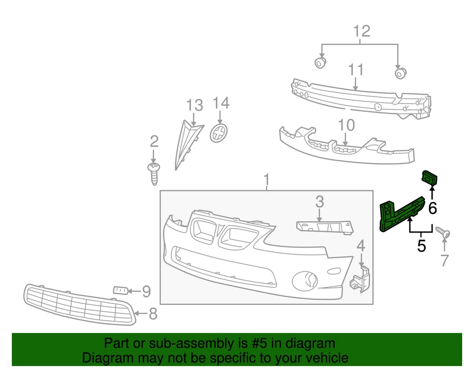 Parachoques delantero genuino GM lado pasajero guía fascia 92177409 Foto 3 de 3