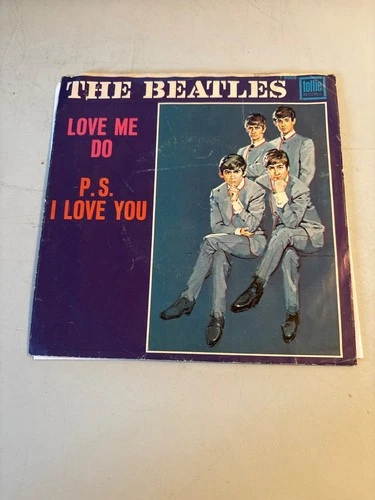 THE BEATLES 7" 45 RPM LOVE ME DO & P.S. I LOVE YOU ON TOLLIE RECORDS T-9008 VG+