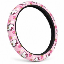 Hello Kitty Strawberry Steering Wheel Cover Pink Neoprene Universal Fit 15 Inch Hello Kitty Strawberry Steering Wheel Cover Pink Neoprene Universal Fit 15 Inch